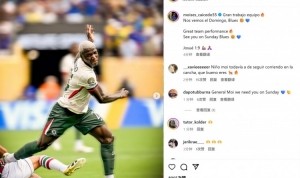 KOK体育注册-并无大碍？凯塞多社媒庆祝晋级：很棒的团队表现，我们周日再见